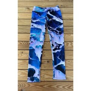 NEW Vapor 95 Marbled Leggings Size Small Women’s Blue Pink